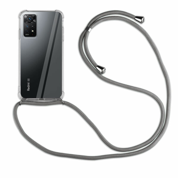 betterfon Handykette für Xiaomi Redmi Note 11 Pro 4G/5G Handyhülle mit Band  Grau