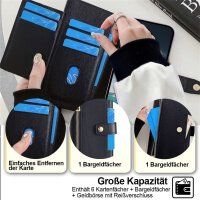 Handykette Xiaomi Hülle mit Band Handyhülle Kartenfächer PU Leder Umhängetasche Redmi 12C Schwarz