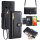 Handykette Xiaomi Hülle mit Band Handyhülle Kartenfächer PU Leder Umhängetasche Redmi 12C Schwarz