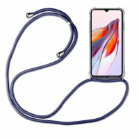 Handykette für Xiaomi Redmi 12C Handyhülle mit Band Hülle mit Kordel Handytasche Blau
