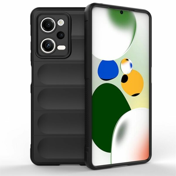 Hülle für Xiaomi Handyhülle Outdoor Case Handy Tasche Silikon Back Cover Bumper Schwarz Poco X5 Pro / Redmi Note 12 Pro 5G
