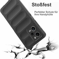 Hülle für Xiaomi Handyhülle Outdoor Case Handy Tasche Silikon Back Cover Bumper Schwarz Poco X5 Pro / Redmi Note 12 Pro 5G
