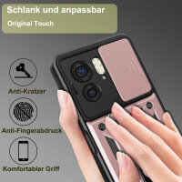 Outdoor Panzer Hülle Motorola Edge 40 Handyhülle mit Kameraschutz Ringhalter Rosegold
