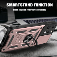 Outdoor Panzer Hülle Xiaomi Redmi 12 Handyhülle mit Kameraschutz Ringhalter Case Rosegold