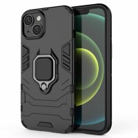 Handyhülle für Apple iPhone 14 – Ring Panzer Cover Schwarz