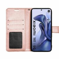 Handy Tasche Xiaomi 11T / 11T Pro Schutzhülle Book Case Flip Cover Etui Hülle BF Rosegold