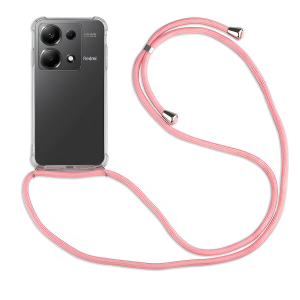Handykett für Xiaomi Redmi Note 13 Serie Hülle mit Kordel Handyhülle mit Band  Redmi Note 13 Pro 4G in Rosa
