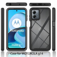 Motorola Moto G14 Hülle 360 Grad Handyhülle mit Integriertem Displayschutz