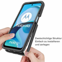 Motorola Moto G14 Hülle 360 Grad Handyhülle mit Integriertem Displayschutz