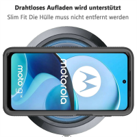 Motorola Moto G14 Hülle 360 Grad Handyhülle mit Integriertem Displayschutz