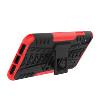 Handy Tasche für Apple iPhone Panzer Cover Case Schutz Hülle Etui Schale Bumper Apple iPhone X / XS Rot