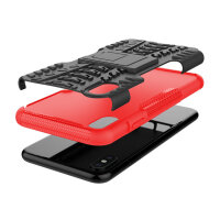 Handy Tasche für Apple iPhone Panzer Cover Case Schutz Hülle Etui Schale Bumper Apple iPhone X / XS Rot