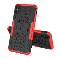 Handy Tasche für Apple iPhone Panzer Cover Case Schutz Hülle Etui Schale Bumper Apple iPhone X / XS Rot