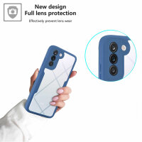 360°Grad Hülle für Samsung Galaxy S21 Handyhülle mit Integriertem Displayschutz Blau