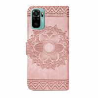 Schutz Hülle Xiaomi Redmi Note 10 Handy Tasche Flip Case Etui Schale TPU Wallet Rosegold