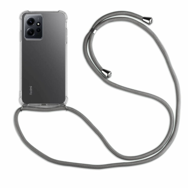 Handykette für Xiaomi Redmi Note 12 5G / Poco X5 5G Handyhülle mit Band Hülle Grau