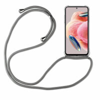 Handykette für Xiaomi Redmi Note 12 5G / Poco X5 5G Handyhülle mit Band Hülle Grau