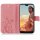 Huawei Handy Tasche Handyhülle Schutz Hülle Blumen Flip Cover Buch Case Etui Huawei P20 Rosa