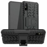 Schutz Hülle Xiaomi Handy Tasche Case Cover Silikon Schale Outdoor Handyhülle BF Xiaomi Redmi 9A Schwarz