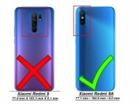 Schutz Hülle Xiaomi Handy Tasche Case Cover Silikon Schale Outdoor Handyhülle BF Xiaomi Redmi 9A Schwarz