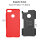 Handy Tasche Lenovo Motorola Panzer Hülle Hybrid Case Cover Schutzhülle Bumper Motorola Moto E6 Play Rot