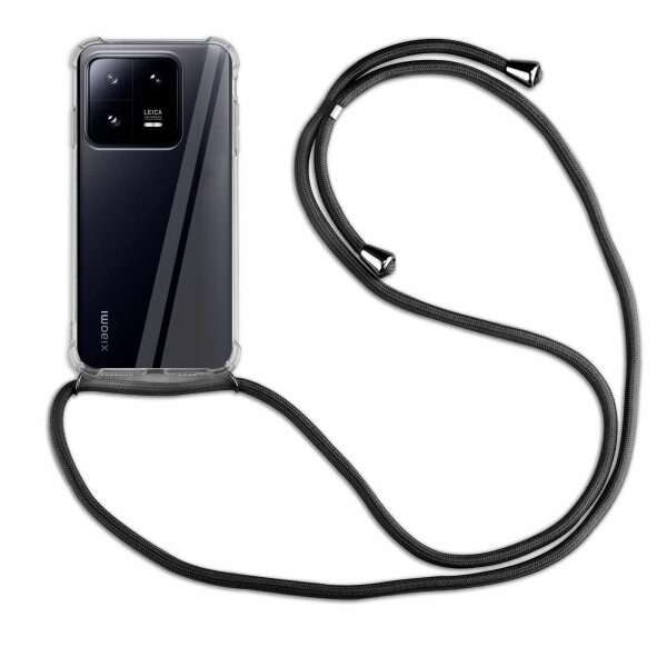 Handykette für Xiaomi 13 Handyhülle mit Band Hülle mit Kordel Handy Tasche Schwarz