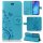 Huawei Handy Tasche Handyhülle Schutz Hülle Blumen Flip Cover Buch Case Etui Huawei P30 Blau