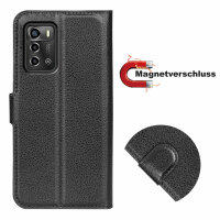 Handyhülle für ZTE Blade V40 Vita / A72 4G – Klapphülle PU-Leder Schwarz