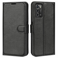Handyhülle für ZTE Blade V40 Vita / A72 4G – Klapphülle PU-Leder Schwarz
