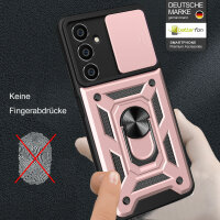 Outdoor Panzer Hülle für Samsung Galaxy A05s mit Kameraschutz Ringhalter Bumper  Rosegold