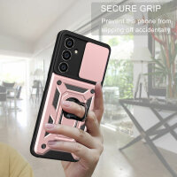 Outdoor Panzer Hülle für Samsung Galaxy A05s mit Kameraschutz Ringhalter Bumper  Rosegold
