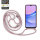 Handykette für Samsung Hanyhülle mit Band Hülle mit Kodel Smartphone Halskette Galaxy A15 Rosa