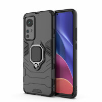 Handyhülle für Xiaomi 12 / 12X – Ring Panzer Cover Schwarz