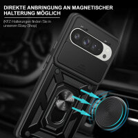 Outdoor Panzer Hülle für Google Pixel 9 / 9 Pro Handyhülle mit Kameraschutz Case Schwarz