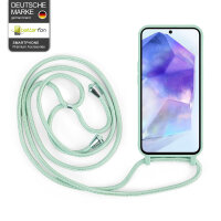 Handykette für Samsung Hanyhülle mit Band Hülle mit Kodel Smartphone Halskette Galaxy A55 Mintgrün