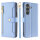 Handykette Samsung Hülle mit Band Handyhülle Kartenfächer PU Leder Umhängetasche Galaxy S24 Hellblau