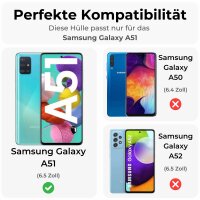 Handy Hülle mit Band Schutzhülle Handykette Seil Silikon Handy Tasche mit Schnur Samsung Galaxy A51 SM-A515 Beige / Braun