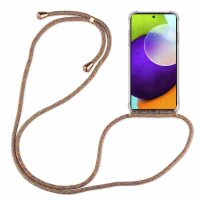 Handy Hülle mit Band Schutzhülle Handykette Seil Silikon Handy Tasche mit Schnur Samsung Galaxy A52 5G Rainbow