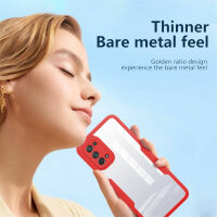 360° Grad Hülle Oppo A54 5G / A74 5G Handyhülle mit Integriertem Displayschutz Rot