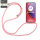 Handykette für Motorola Moto G85 Smartphone Halskette Hülle Handyhülle mit Korde Rosa