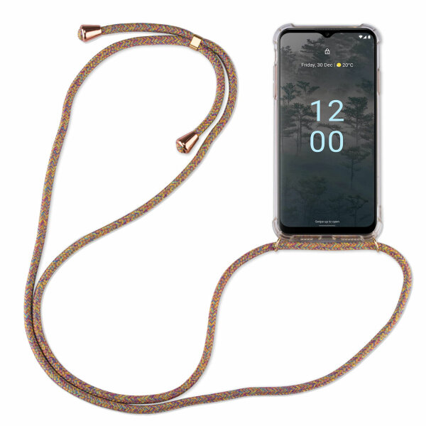 betterfon Handykette für Nokia G60 5G Handyhülle mit Band Hülle Smartphone Kette Rainbow
