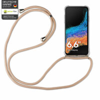 Handykette für Samsung Galaxy Xcover 6 Pro Handyhülle mit Band Hülle mit Kordel Beige / Braun