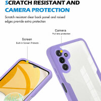 360° Grad Hülle für Samsung Galaxy A14 vollschutz mit Integriertem Displayschutz Lila