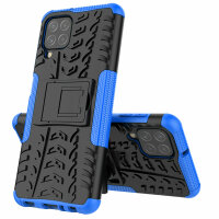 Schutz Hülle für Samsung Galaxy A22 4G Handyhülle Handytasche Outdoor in Blau