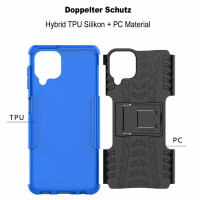 Schutz Hülle für Samsung Galaxy A22 4G Handyhülle Handytasche Outdoor in Blau
