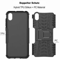 Outdoor Case Panzer Hülle Cover Huawei Handytasche Schutzhülle Handyhülle Handy Schwarz Y5 2019