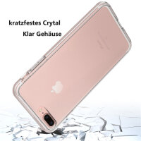 Iphone hülle Handy Tasche Acrylglas Schutzhülle Bumper Back Cover Case Silikon iPhone 7 Plus / 8 Plus