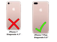 Iphone hülle Handy Tasche Acrylglas Schutzhülle Bumper Back Cover Case Silikon iPhone 7 Plus / 8 Plus