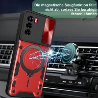 Handyhülle für ZTE Blade A71 – Ring Panzer Case Rot