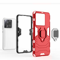 Hülle Xiaomi 13T / 13T Pro Handyhülle Drehbar Ringhalter Magnet Bumper Case Rot